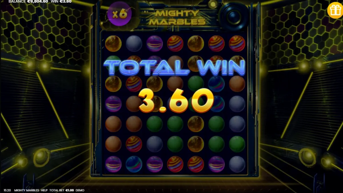 Neon cosmic theme ng Mighty Marbles slot machine